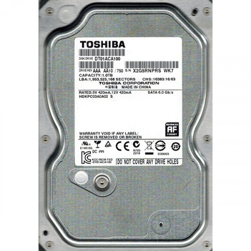 HDD Toplayıcı Toshiba 1TB 3.5