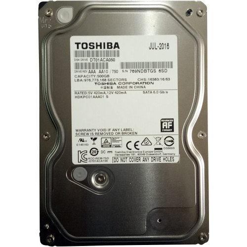 HDD Toplayıcı Toshiba 500GB 3.5"