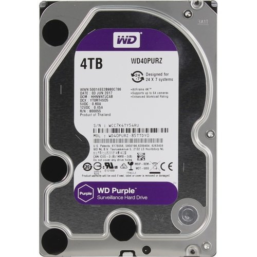 Накопитель HDD Western Digital Purple 4TB 3.5"