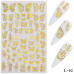 Наклейки для ногтей в форме золотистых бабочек L02