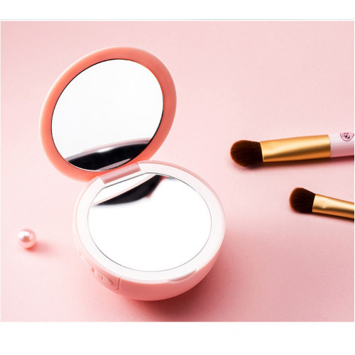 Розовое зеркало для макияжа с bluetooth-динамиком