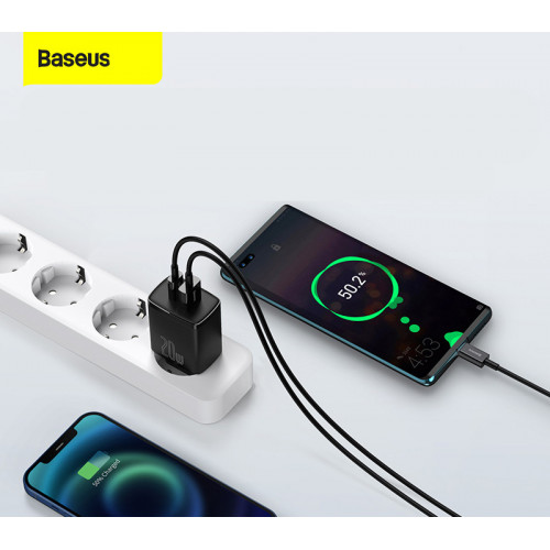 Baseus Mini Fast Charge PD20W зарядное устройство USB + Type-C на 20W