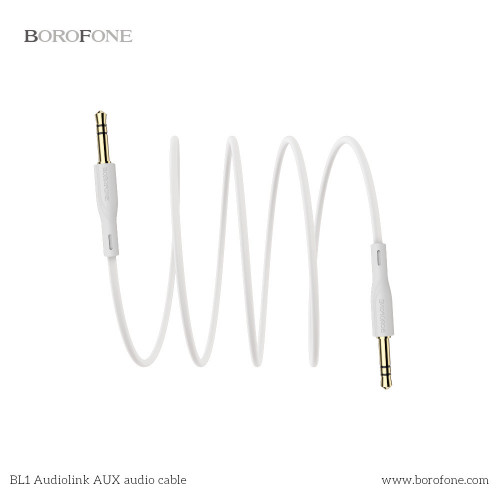Borofone BL1 AUX Soundlink ağ rəngli audio kabel