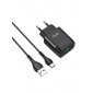 Hoco C72Q QC USB 3.0 зарядное устройство с кабелем USB на Type-C