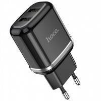Hoco N4 2 USB черная зарядное устройство на 2.4A Hoco N4 2 USB черная зарядное устройство на 2.4A