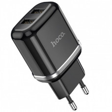 Hoco N4 2 USB черная зарядное устройство на 2.4A Hoco N4 2 USB черная зарядное устройство на 2.4A