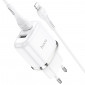 Hoco N4 2 USB - 2.4A ağ şarj cihazı USB - Lightning / Apple kabel ilə