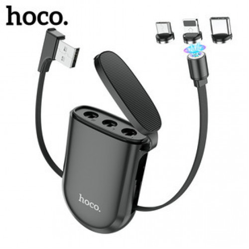 Hoco S50 магнитный USB для Lightning ( Apple ) / Micro / Type-C ( черный )