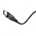 Hoco U93 USB - Type-C indikatorlu qara rəngli kabel