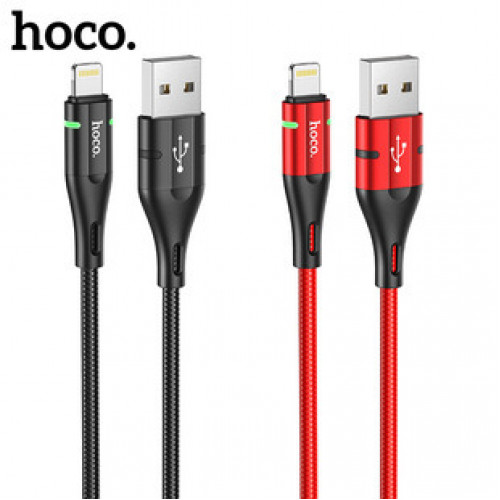 Hoco U93 USB - Type-C indikatorlu qara rəngli kabel