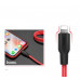 Hoco X21 USB - Lightning / Apple qirmizi rəngli kabel