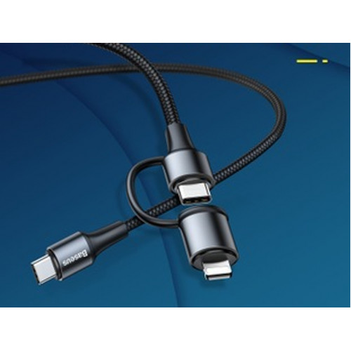 Baseus 2-si 1-də Type-C - Type-C və Lightning ( Apple ) başlıqlı kabel