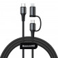 Кабель Baseus 2 в 1 Type-C на Type-C / Lightning ( Apple ) переходник