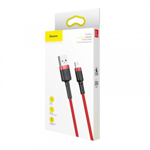 Baseus Fule 2A USB - Lightning / Apple 3 metrlik qara kabel