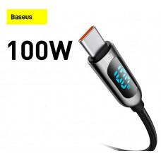 Кабель Baseus PD 100W с цифровым дисплеем Type-C на Type-C ( черный ) Кабель Baseus PD 100W с цифровым дисплеем Type-C на Type-C ( черный )