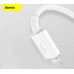 USB və Type-C / Lightning ( Apple ) / Micro USB çıxışlı Baseus Winner 3,5 А, 1,5 metrlik 3ü 1də ağ rəngli kabel