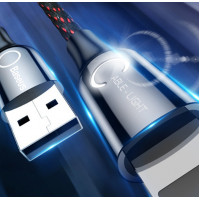 Baseus C-shaped Light USB - Lightning / Apple indikatorlu qara kabel Baseus C-shaped Light USB - Lightning / Apple indikatorlu qara kabel