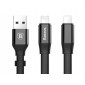 Портативный кабель Baseus 2 в 1 USB на Type-C / Lightning ( Apple )
