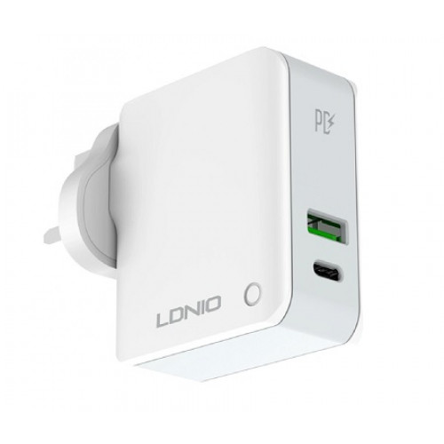 Сетевое зарядное устройство LDNIO Type-C to Lighting (A4403C)