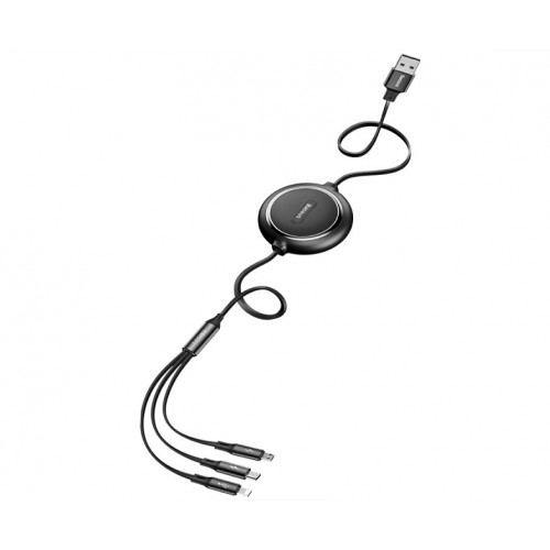 Выдвижной кабель 3 в 1 Baseus Golden Circle one USB на Micro USB / Lightning ( Apple ) / Type-C