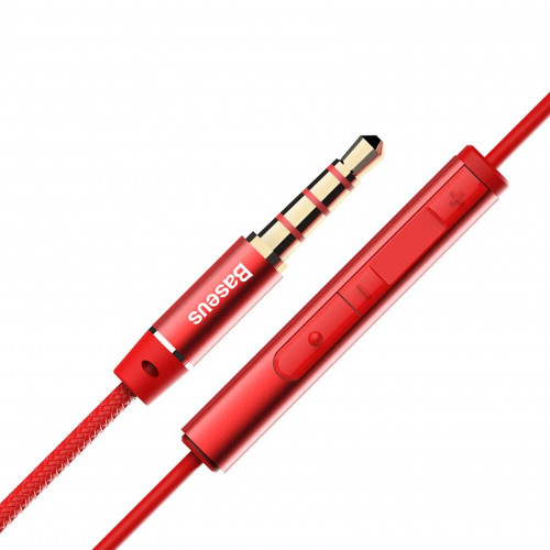 Baseus Encok H06 Проводные красные наушники на 3.5 мм