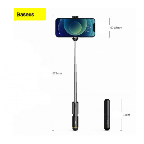 Baseus Super Mini Portable Bluetooth tünd rəngli selfie çubuğu