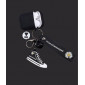 AirPods Pro üçün qutu, qara sport ayaqqabı və çiçəkli brelok