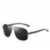 Мужские солнцезащитные очки с серой металлической оправой