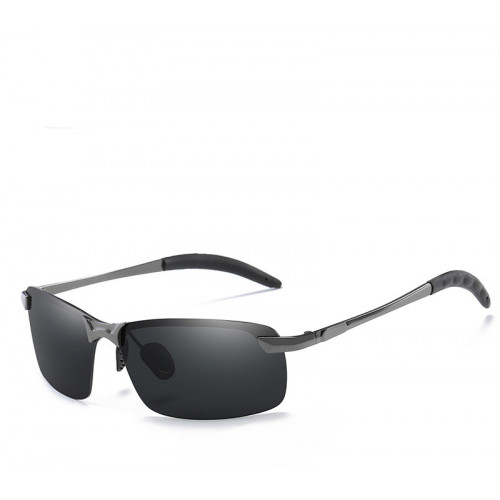 Мужские солнцезащитные очки с темно-серой оправой