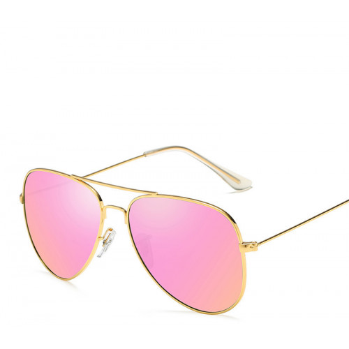 Солнцезащитные очки-авиаторы с розовыми линзами