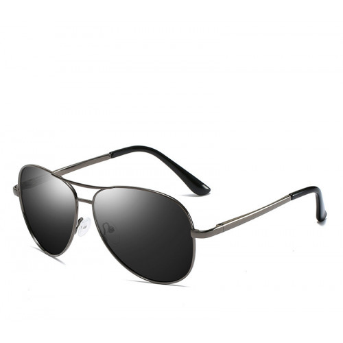 Солнцезащитные очки-авиаторы с серой оправой