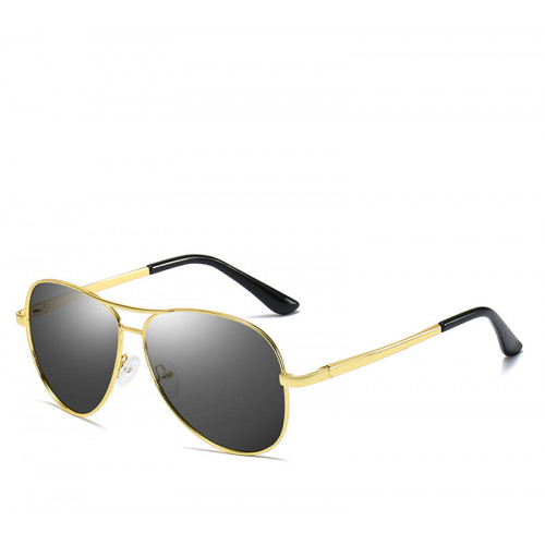 Солнцезащитные очки-авиаторы в золотистой оправе