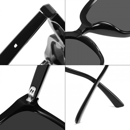 Солнцезащитные очки квадратной формы с черной оправой