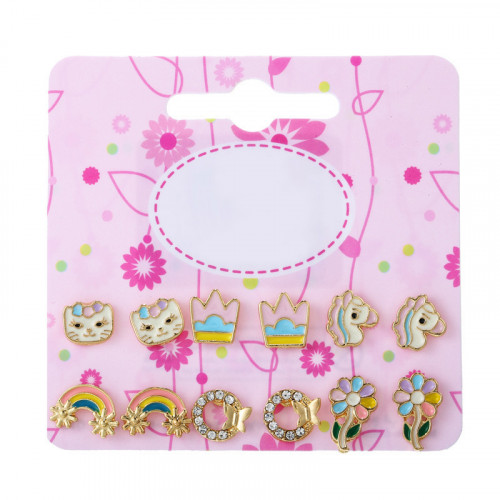 Детский набор серёжек из шести пар Hello Kitty
